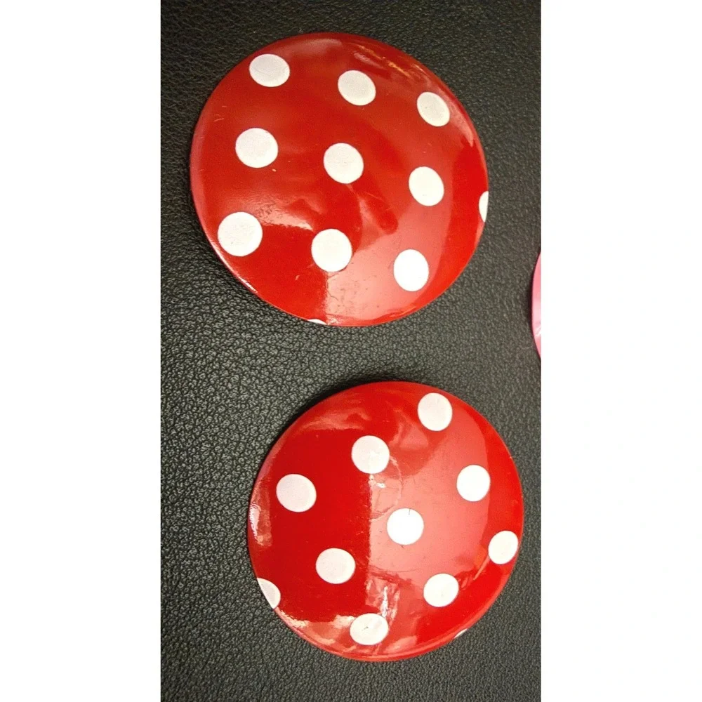 Vintage Earrings Red Pink Black Pop Art Lot